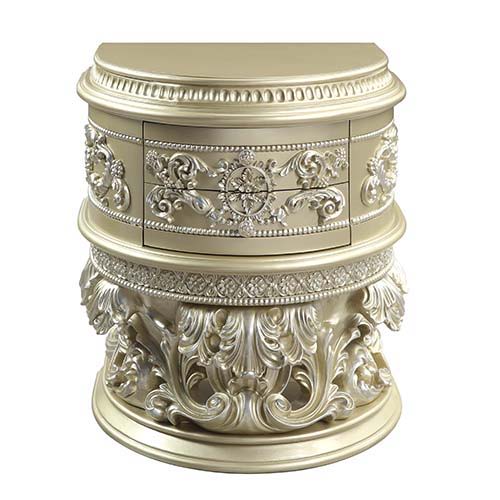 Vatican - Nightstand - Champagne Silver Finish - Atlantic Fine Furniture Inc