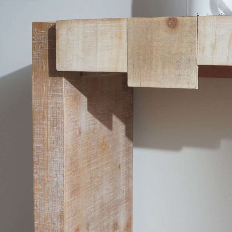 Modern Rustic Table With Sculpted Block Design