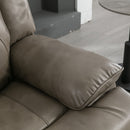 2 Seater Home Theater Recliner Manual Recliner Chair With A LED Light Strip Two Cup Holders And A Storage Box For Living Room