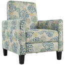 Push Back Upholstered Recliner Armchair