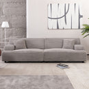 Modern Comfortable Cloud Sofa, Soft Plush Corduroy With Square Armrests
