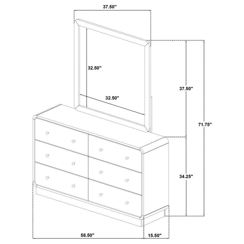 Cavelle - 6-Drawer Dresser