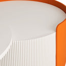 Modern Round Nesting Coffee Table With Extendable Sliding Top