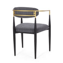 Modern Upholstered Dining Chair With Iron Frame