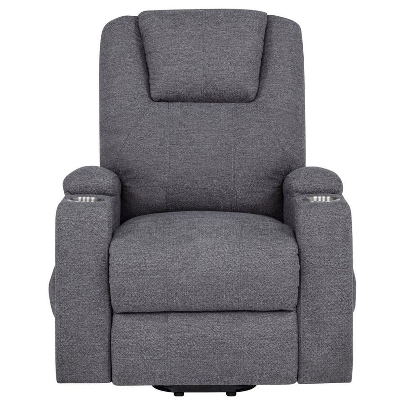 Louie - Chenille Upholstered Power Lift Massage Chair
