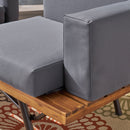 2 Piece Patio Set With Loveseat And Coffee Table - Natural / Dark Gray