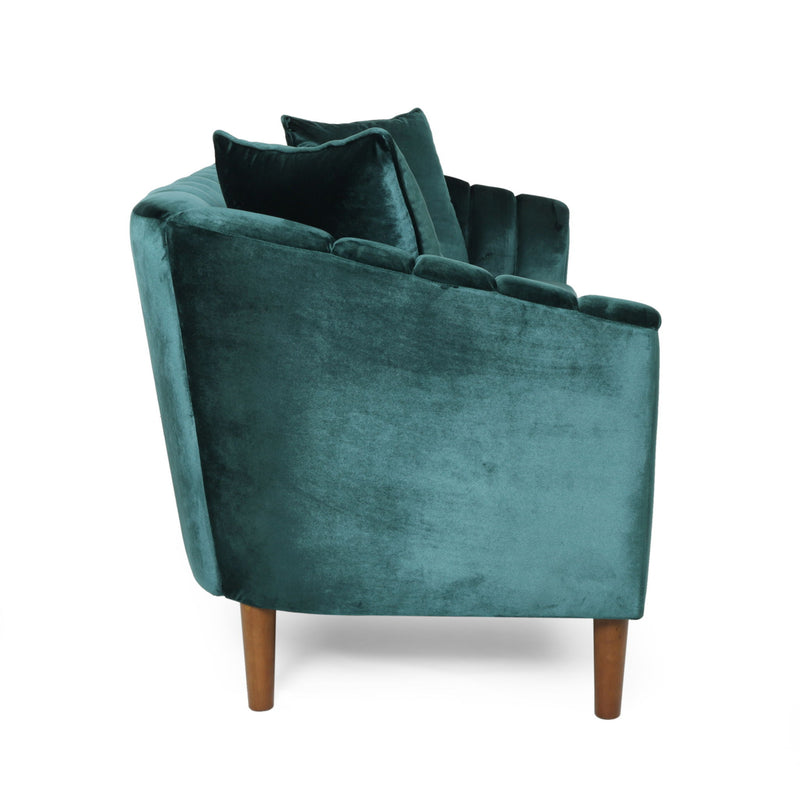Contemporary 3 Seater Sofa With Plush Accents