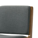 Contemporary Dining Chair Set Upholstered Fabric With Rubberwood Frame