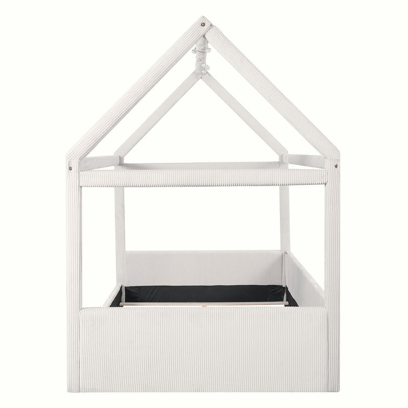 Upholstered House Style Daybed With LED Light Strips