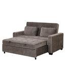 Upholstered Sleeper Bed Sofa With Dual USB Charging, Adjustable Backrest