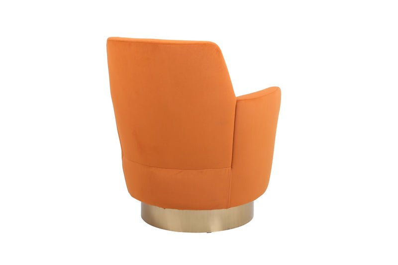 Swivel Barrel Chair, Swivel Accent Chairs Armchair For Living Room, Reading Chairs For Bedroom Comfy, Round Barrel Chairs With Gold Stainless Steel Base