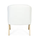 Modern Accent Chair With Polyester Upholstery And Minimalist Lounge Chair For Living Room, Bedroom, Or Office - White