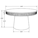 Ortega - Round Marble Top Wood Dining Table - Natural