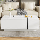 Extendable Coffee Table With 2 Hidden Storage Space And 2 Drawers For Living Room