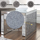 Noralie - End Table - Mirrored & Faux Diamonds - 23" - Atlantic Fine Furniture Inc