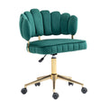 Modern Velvet Home Office Desk Chair With Adjustable Height And Swivel Wheels