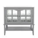 Bathroom Vanity With Ceramic Sink, Adjustable & Open Shelf