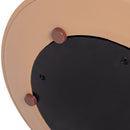 Mode - Leatherette Round C-Shaped Sofa Side Table - Saddle Brown