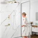 10" Shower System Set With Control Valve And Overhead Shower