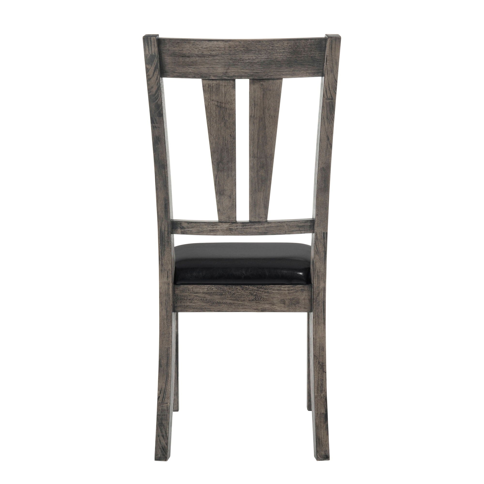 Nathan - Fan Back Chair With PU Seat (Set of 2) - Gray Oak