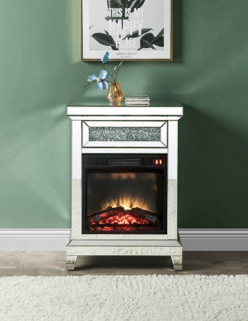 Noralie - Fireplace - Pearl Silver - 35"