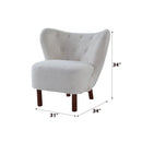 Zusud - Teddy Sherpa Accent Chair - White