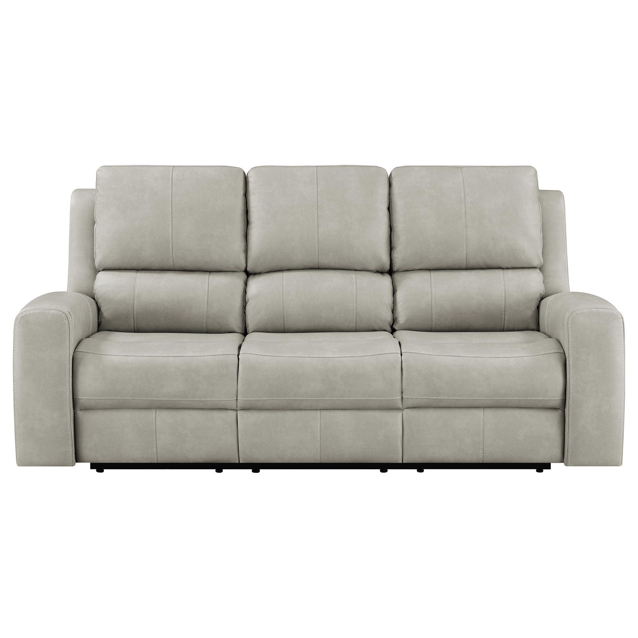Brickston Triple Power Reclining Sofa Grey