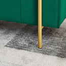 Elegant Upholstered Linen Storage Bench With Cylindrical Arms And Iron Legs, White