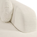 Extra Large Sectional Sofa Soft Fabric Upholstery, Elegant Curved Design With 3 Round Cushions, High - Resilience Foam For Ultimate Comfort - Beige