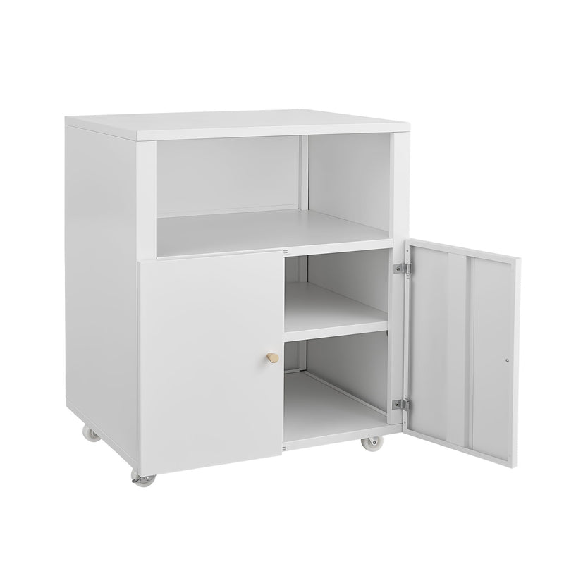 Home Office Printer Stand With Wheels And File Cabinet