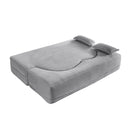 Floor Convertible Sleeper Sofa Bed With 2 Pillows