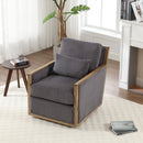 Comfy Accent Barrel Chair, 360 Degree Swivel