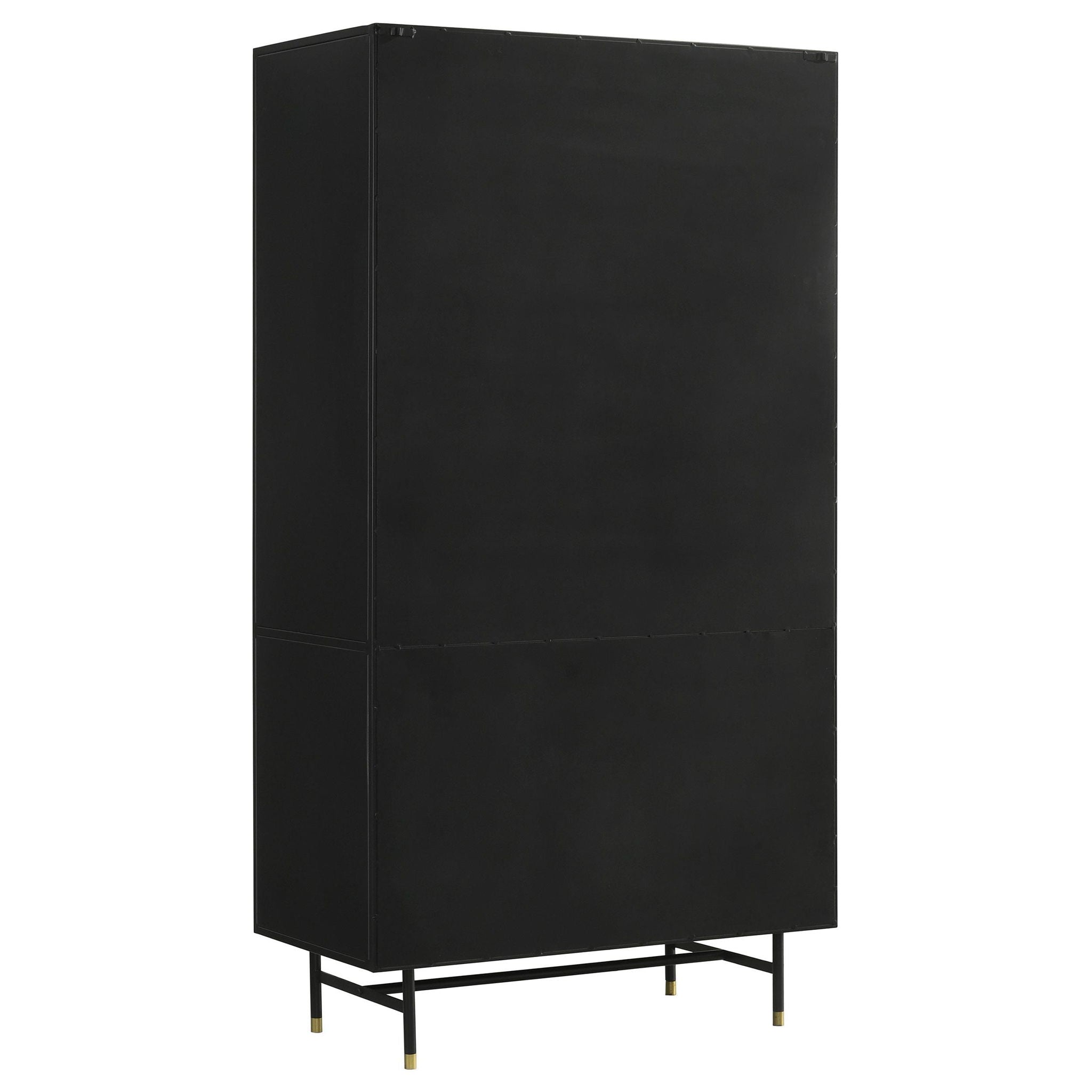 Santiago 4-door Metal Tall Storage Cabinet Matte Black - Atlantic Fine Furniture Melbourne FL