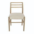Farmhouse Style Dining Chair Set With Ladder Back Design