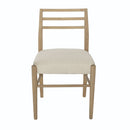 Farmhouse Style Dining Chair Set With Ladder Back Design