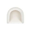 Vavona - Burl Upholstered Barrel Back Counter Height Bar Stool - Polar Off White