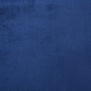 Mid Century Ottoman Velvet With Button Tufting With Birch Wood Legs - Navy Blue