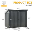 Garbage Bin Shed Stores 2 Trash Cans Metal Outdoor Bin Shed For Garbage Storage