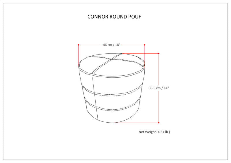 Connor - Round Pouf