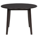 Catley - 5 Piece Round Drop Leaf Dining Table Set - Dark Coffee