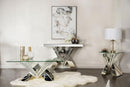 Taffeta - Glass Top Mirrored Acrylic Table