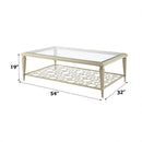 Zaba - Coffee Table - Glass Top & Silver