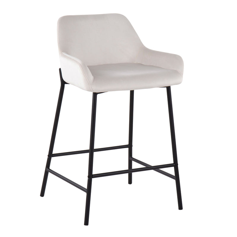 Daniella - Industrial Fixed Height Counter Stool (Set of 2)