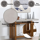 Keven - Sofa Table - Faux Concrete Top & Walnut