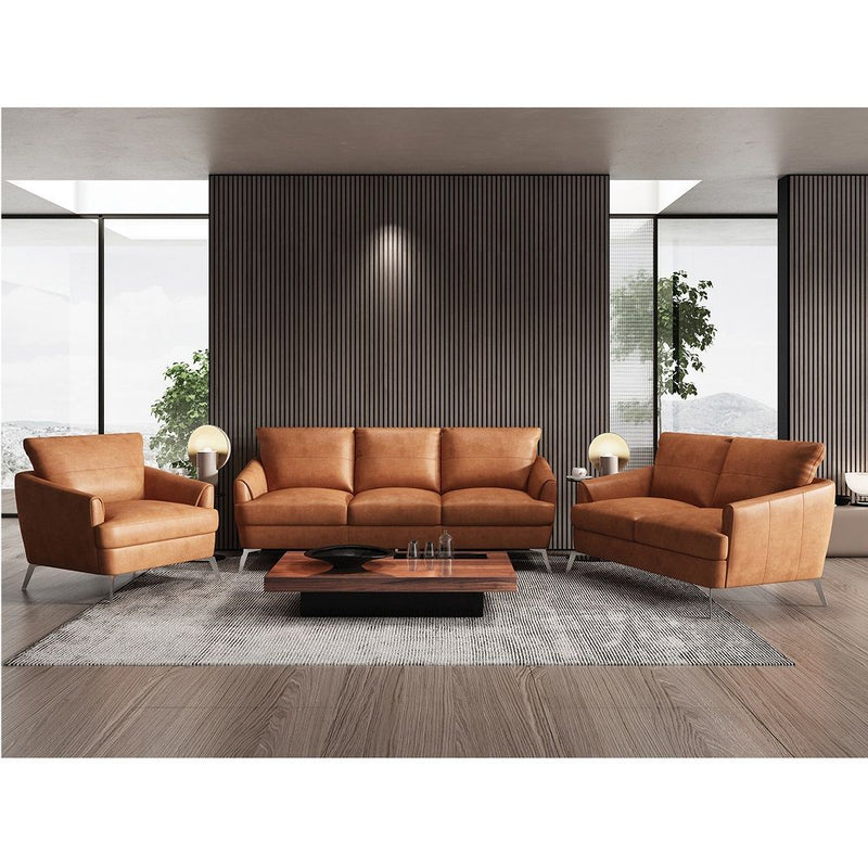 Safi - Loveseat - CapPUchino Leather - Atlantic Fine Furniture Inc