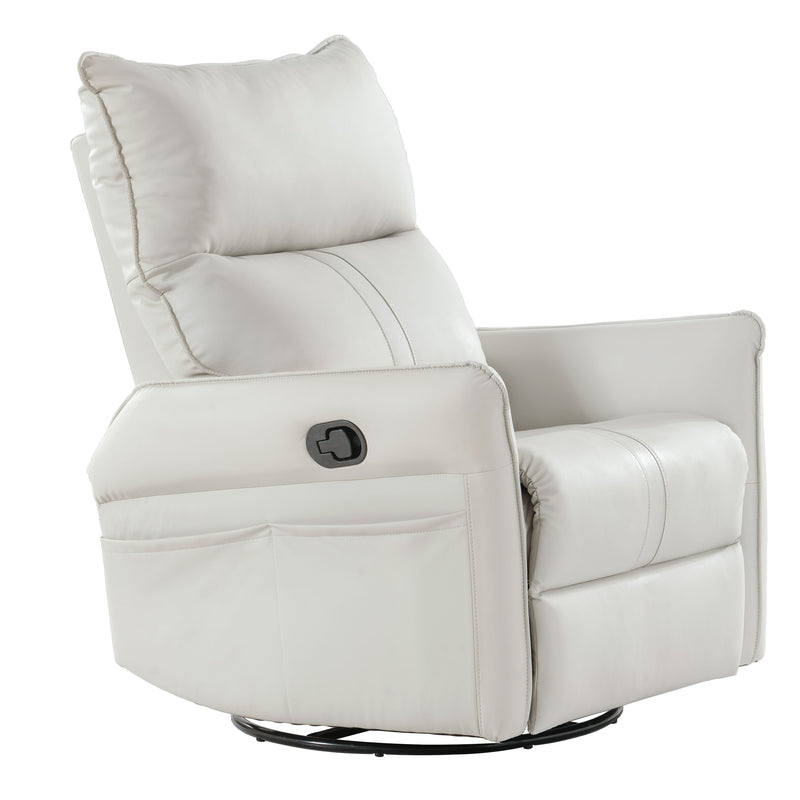 Rocking Recliner Chair, 360 Degree Swivel Nursery Rocking Chair, Glider Chair, Modern Small Rocking Swivel Recliner Chair For Bedroom, Living Room Chair Home Theater Seat, Phone Holder