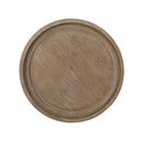 Rustic French Country Accent Table With Hourglass Firwood Base And Lipped Top