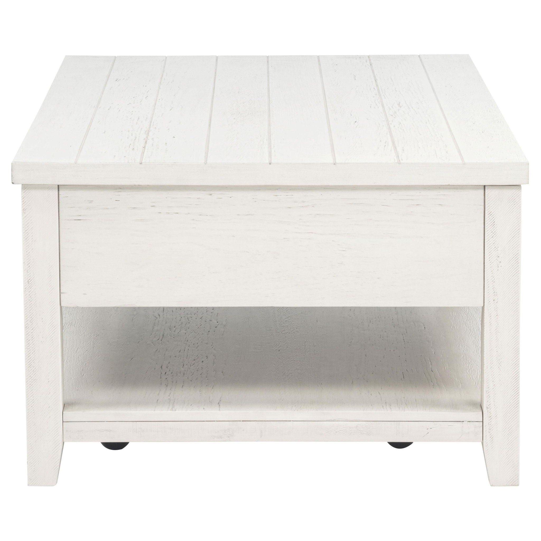 Payne 48-inch Mobile Lift Top Coffee Table Distressed White - Atlantic Fine Furniture Melbourne FL