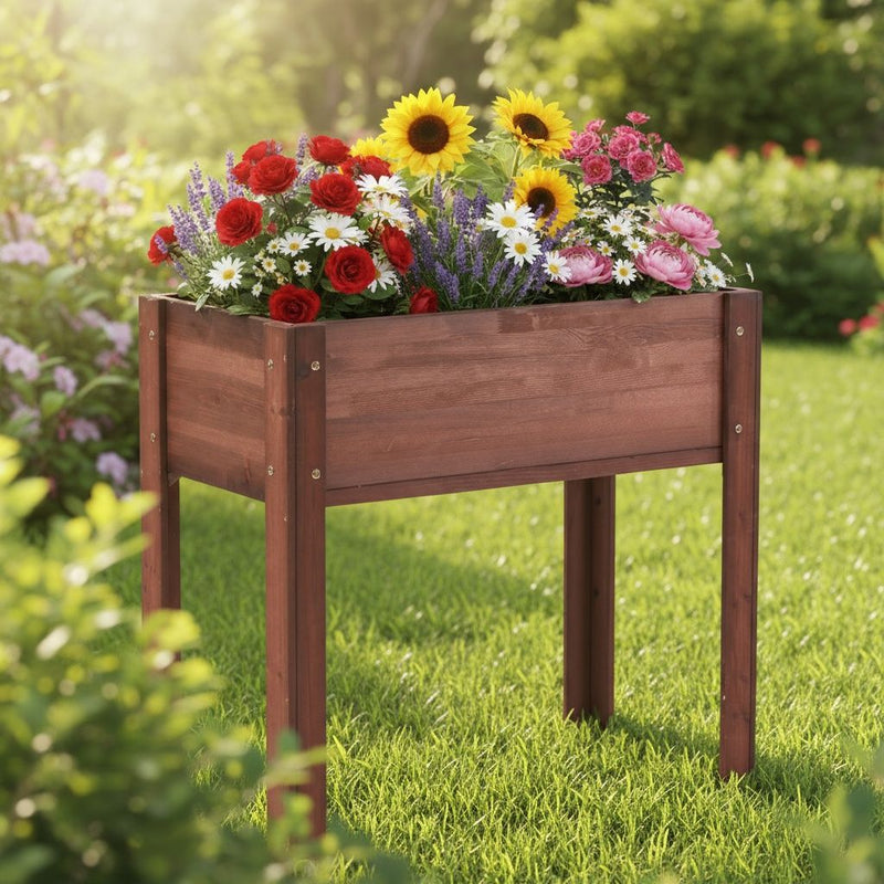 Raised Garden Bed With Legs, Elevated Planter Box For Outdoor Plants