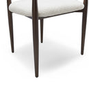 Modern Upholstered Dining Chair With Iron Frame